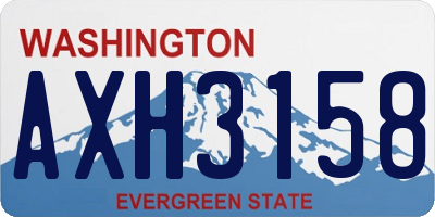 WA license plate AXH3158