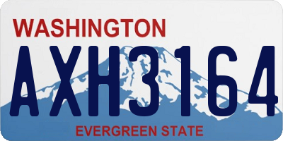 WA license plate AXH3164