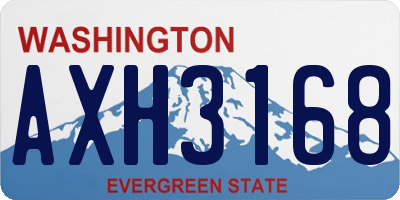 WA license plate AXH3168