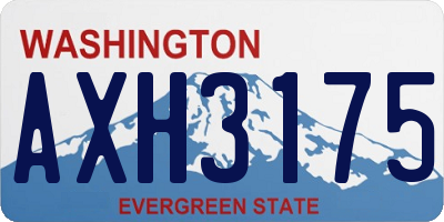WA license plate AXH3175