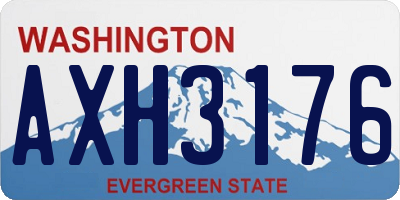 WA license plate AXH3176