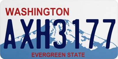 WA license plate AXH3177