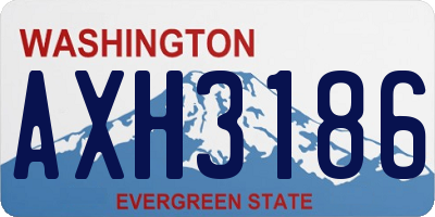 WA license plate AXH3186