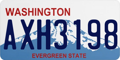 WA license plate AXH3198