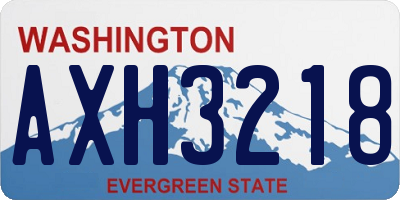 WA license plate AXH3218