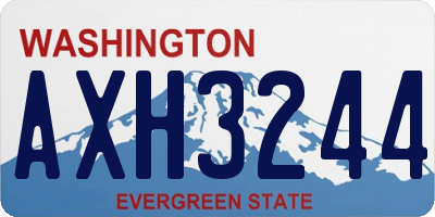 WA license plate AXH3244