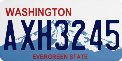 WA license plate AXH3245