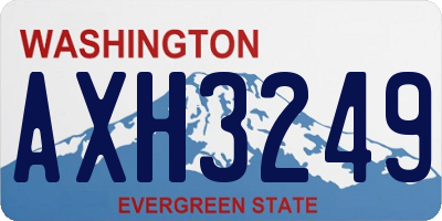 WA license plate AXH3249