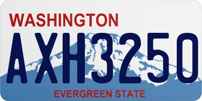 WA license plate AXH3250