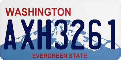 WA license plate AXH3261