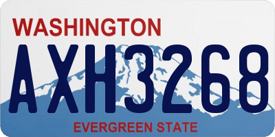 WA license plate AXH3268