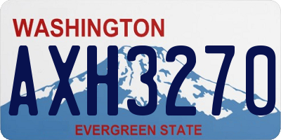 WA license plate AXH3270