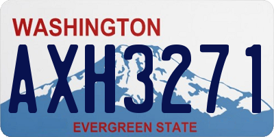 WA license plate AXH3271