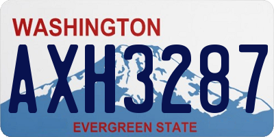 WA license plate AXH3287