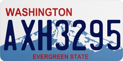 WA license plate AXH3295