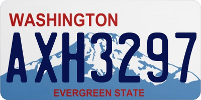WA license plate AXH3297