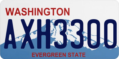 WA license plate AXH3300