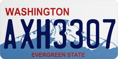 WA license plate AXH3307