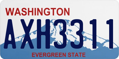WA license plate AXH3311