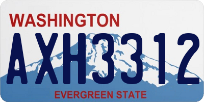 WA license plate AXH3312