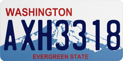 WA license plate AXH3318