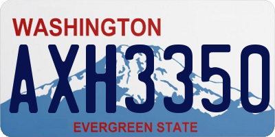 WA license plate AXH3350