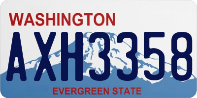 WA license plate AXH3358