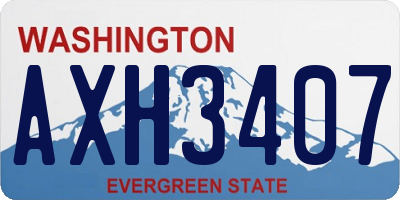 WA license plate AXH3407