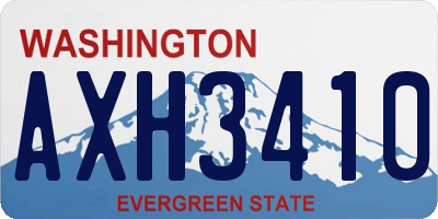 WA license plate AXH3410