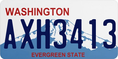WA license plate AXH3413