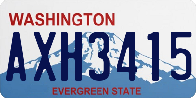 WA license plate AXH3415