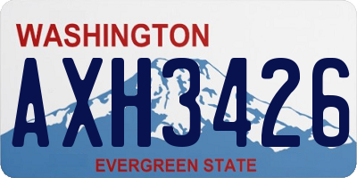 WA license plate AXH3426