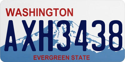 WA license plate AXH3438