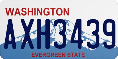 WA license plate AXH3439