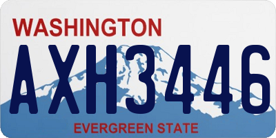 WA license plate AXH3446