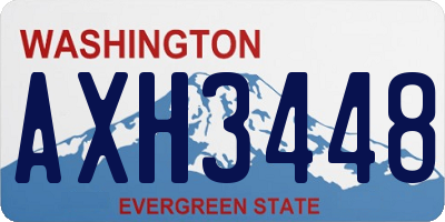 WA license plate AXH3448