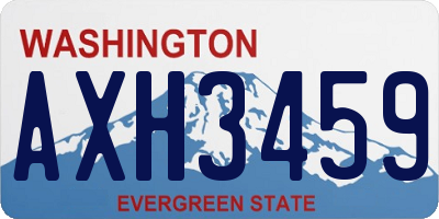 WA license plate AXH3459