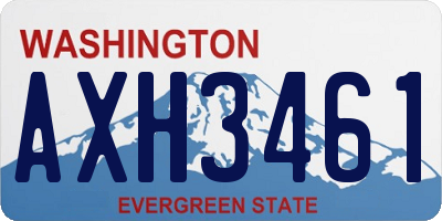 WA license plate AXH3461