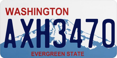 WA license plate AXH3470