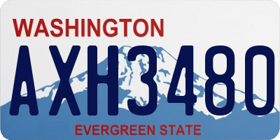 WA license plate AXH3480