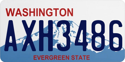 WA license plate AXH3486