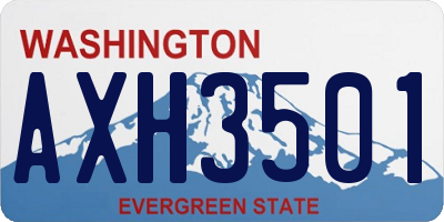 WA license plate AXH3501