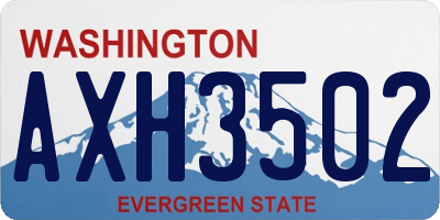 WA license plate AXH3502