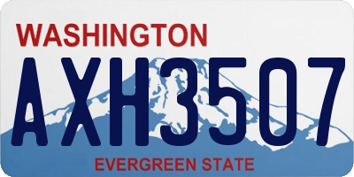 WA license plate AXH3507