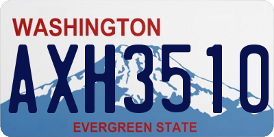 WA license plate AXH3510