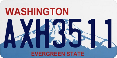 WA license plate AXH3511