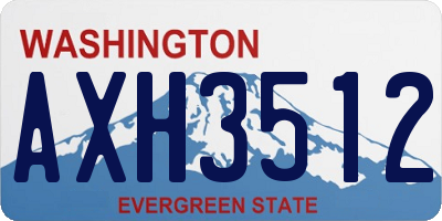 WA license plate AXH3512