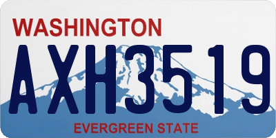 WA license plate AXH3519