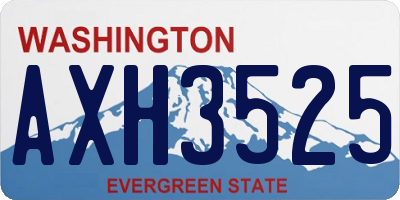WA license plate AXH3525