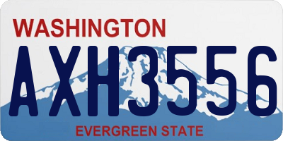WA license plate AXH3556